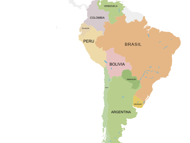 Mapa Am&eacute;rica Sur